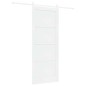Porta scorrevole vidaXL con set di hardware bianco 86x211 cm in legno massello di pino Porta scorrevole vidaXL con set di hardware bianco 86x211 cm in legno massello di pino