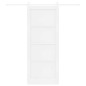 Porta scorrevole vidaXL con set di hardware bianco 86x211 cm in legno massello di pino Porta scorrevole vidaXL con set di hardware bianco 86x211 cm in legno massello di pino
