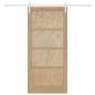 Porta Scorrevole vidaXL con Set di Ferramenta 93x202 cm Legno Massello Pino