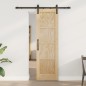 Porta Scorrevole vidaXL con Set di Ferramenta 61x198.5 cm Legno Massello di Pino Porta Scorrevole vidaXL con Set di Ferramenta 61x198.5 cm Legno Massello di Pino