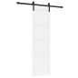 vidaXL Porta Scorrevole con Set di Ferramenta Bianca 61x198.5 cm Legno di Pino Massiccio vidaXL Porta Scorrevole con Set di Ferramenta Bianca 61x198.5 cm Legno di Pino Massiccio