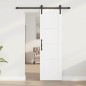 vidaXL Porta Scorrevole con Set di Ferramenta Bianca 61x198.5 cm Legno di Pino Massiccio vidaXL Porta Scorrevole con Set di Ferramenta Bianca 61x198.5 cm Legno di Pino Massiccio