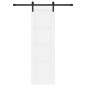 vidaXL Porta Scorrevole con Set di Ferramenta Bianca 61x198.5 cm Legno di Pino Massiccio vidaXL Porta Scorrevole con Set di Ferramenta Bianca 61x198.5 cm Legno di Pino Massiccio