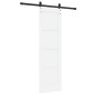 vidaXL Porta Scorrevole con Set di Ferramenta Bianca 61x198.5 cm Legno di Pino Massiccio vidaXL Porta Scorrevole con Set di Ferramenta Bianca 61x198.5 cm Legno di Pino Massiccio
