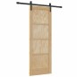 vidaXL Porta Scorrevole con Set di Accessori 73.5x198.5 cm Legno Massello di Pino vidaXL Porta Scorrevole con Set di Accessori 73.5x198.5 cm Legno Massello di Pino