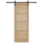 vidaXL Porta Scorrevole con Set di Accessori 73.5x198.5 cm Legno Massello di Pino vidaXL Porta Scorrevole con Set di Accessori 73.5x198.5 cm Legno Massello di Pino