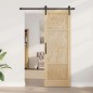 Porta Scorrevole vidaXL con Set di Ferramenta 73.5x211 cm in Legno Massello di Pino Porta Scorrevole vidaXL con Set di Ferramenta 73.5x211 cm in Legno Massello di Pino