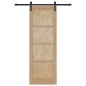 Porta Scorrevole vidaXL con Set di Ferramenta 73.5x211 cm in Legno Massello di Pino Porta Scorrevole vidaXL con Set di Ferramenta 73.5x211 cm in Legno Massello di Pino