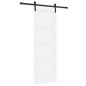 Porta Scorrevole vidaXL con Set di Ferramenta Bianca 73.5x211 cm in Legno di Pino