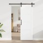 Porta Scorrevole vidaXL con Set di Ferramenta Bianca 73.5x211 cm in Legno di Pino