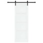 Porta Scorrevole vidaXL con Set di Ferramenta Bianca 73.5x211 cm in Legno di Pino