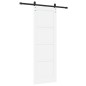 Porta Scorrevole vidaXL con Set di Ferramenta Bianca 73.5x211 cm in Legno di Pino