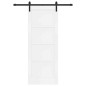 vidaXL Porta Scorrevole con Hardware Bianca 78x202 cm in Legno Massello di Pino vidaXL Porta Scorrevole con Hardware Bianca 78x202 cm in Legno Massello di Pino