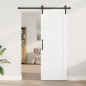 vidaXL Porta Scorrevole con Set di Accessori Bianca 78x211 cm in Legno Massello di Pino vidaXL Porta Scorrevole con Set di Accessori Bianca 78x211 cm in Legno Massello di Pino