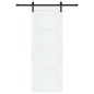 vidaXL Porta Scorrevole con Set di Accessori Bianca 78x211 cm in Legno Massello di Pino vidaXL Porta Scorrevole con Set di Accessori Bianca 78x211 cm in Legno Massello di Pino