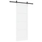 vidaXL Porta Scorrevole con Set di Accessori Bianca 78x211 cm in Legno Massello di Pino vidaXL Porta Scorrevole con Set di Accessori Bianca 78x211 cm in Legno Massello di Pino