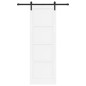 Porta Scorrevole vidaXL con Set di Accessori Bianca 78x232 cm in Legno di Pino Massello