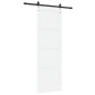 Porta Scorrevole vidaXL con Set di Accessori Bianca 78x232 cm in Legno di Pino Massello
