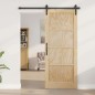 vidaXL Porta Scorrevole con Set di Ferramenta 83x202 cm Legno Massello di Pino vidaXL Porta Scorrevole con Set di Ferramenta 83x202 cm Legno Massello di Pino
