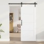 vidaXL Porta Scorrevole con Set di Accessori Bianca 83x202 cm in Legno Massello di Pino vidaXL Porta Scorrevole con Set di Accessori Bianca 83x202 cm in Legno Massello di Pino