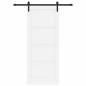 vidaXL Porta Scorrevole con Set di Accessori Bianca 83x202 cm in Legno Massello di Pino vidaXL Porta Scorrevole con Set di Accessori Bianca 83x202 cm in Legno Massello di Pino