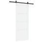 vidaXL Porta Scorrevole con Set di Accessori Bianca 83x202 cm in Legno Massello di Pino vidaXL Porta Scorrevole con Set di Accessori Bianca 83x202 cm in Legno Massello di Pino