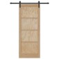 vidaXL Porta Scorrevole con Set di Accessori 83x211 cm Legno Massello di Pino