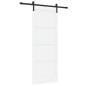 vidaXL Porta Scorrevole con Set di Accessori Bianca 83x211 cm in Legno Massello di Pino vidaXL Porta Scorrevole con Set di Accessori Bianca 83x211 cm in Legno Massello di Pino