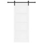 vidaXL Porta Scorrevole con Set di Accessori Bianca 83x211 cm in Legno Massello di Pino vidaXL Porta Scorrevole con Set di Accessori Bianca 83x211 cm in Legno Massello di Pino