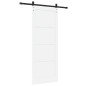 vidaXL Porta Scorrevole con Set di Accessori Bianca 83x211 cm in Legno Massello di Pino vidaXL Porta Scorrevole con Set di Accessori Bianca 83x211 cm in Legno Massello di Pino