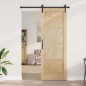 vidaXL Porta Scorrevole con Set di Ferramenta 83x232 cm in Legno Massello di Pino