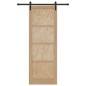 vidaXL Porta Scorrevole con Set di Ferramenta 83x232 cm in Legno Massello di Pino