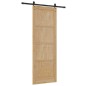 vidaXL Porta Scorrevole con Set di Ferramenta 83x232 cm in Legno Massello di Pino