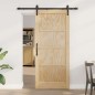 Porta Scorrevole vidaXL con Set di Ferramenta 86x198.5 cm in Legno Massello di Pino Porta Scorrevole vidaXL con Set di Ferramenta 86x198.5 cm in Legno Massello di Pino