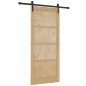 Porta Scorrevole vidaXL con Set di Ferramenta 86x198.5 cm in Legno Massello di Pino Porta Scorrevole vidaXL con Set di Ferramenta 86x198.5 cm in Legno Massello di Pino