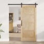 Porta Scorrevole vidaXL con Set di Ferramenta 86x198.5 cm in Legno Massello di Pino Porta Scorrevole vidaXL con Set di Ferramenta 86x198.5 cm in Legno Massello di Pino