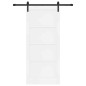 vidaXL Porta Scorrevole con Set di Ferramenta Bianca 86x198.5 cm in Legno Massiccio di Pino vidaXL Porta Scorrevole con Set di Ferramenta Bianca 86x198.5 cm in Legno Massiccio di Pino