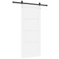 vidaXL Porta Scorrevole con Set di Ferramenta Bianca 86x198.5 cm in Legno Massiccio di Pino vidaXL Porta Scorrevole con Set di Ferramenta Bianca 86x198.5 cm in Legno Massiccio di Pino