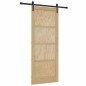 Porta Scorrevole vidaXL con Set di Ferramenta 86x211 cm Legno Massello Pino Porta Scorrevole vidaXL con Set di Ferramenta 86x211 cm Legno Massello Pino