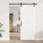 vidaXL Porta Scorrevole con Set di Ferramenta Bianca 86x211 cm in Legno Massello di Pino
