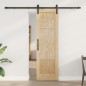 Porta scorrevole vidaXL con set di accessori 61x198,5 cm in legno massello di pino