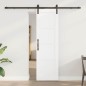 vidaXL Porta Scorrevole con Set di Ferramenta Bianca 61x198,5 cm in Legno Massello di Pino vidaXL Porta Scorrevole con Set di Ferramenta Bianca 61x198,5 cm in Legno Massello di Pino