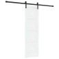 vidaXL Porta Scorrevole con Set di Ferramenta Bianca 61x198,5 cm in Legno Massello di Pino vidaXL Porta Scorrevole con Set di Ferramenta Bianca 61x198,5 cm in Legno Massello di Pino