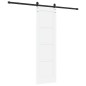 vidaXL Porta Scorrevole con Set di Ferramenta Bianca 61x198,5 cm in Legno Massello di Pino vidaXL Porta Scorrevole con Set di Ferramenta Bianca 61x198,5 cm in Legno Massello di Pino