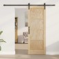Porta Scorrevole vidaXL con Set di Accessori 73.5x198.5 cm Legno Massello Pino Porta Scorrevole vidaXL con Set di Accessori 73.5x198.5 cm Legno Massello Pino