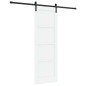 Porta scorrevole vidaXL con set ferramenta bianca 73.5 x 211 cm in legno massello di pino Porta scorrevole vidaXL con set ferramenta bianca 73.5 x 211 cm in legno massello di pino