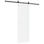Porta scorrevole vidaXL con set ferramenta bianca 73.5 x 211 cm in legno massello di pino Porta scorrevole vidaXL con set ferramenta bianca 73.5 x 211 cm in legno massello di pino