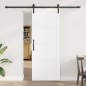 Porta Scorrevole vidaXL con Set di Accessori Bianco 78x202 cm Legno Massiccio Pino Porta Scorrevole vidaXL con Set di Accessori Bianco 78x202 cm Legno Massiccio Pino