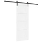 Porta Scorrevole vidaXL con Set di Accessori Bianco 78x202 cm Legno Massiccio Pino Porta Scorrevole vidaXL con Set di Accessori Bianco 78x202 cm Legno Massiccio Pino