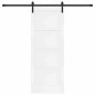 Porta Scorrevole vidaXL con Set di Accessori Bianco 78x202 cm Legno Massiccio Pino Porta Scorrevole vidaXL con Set di Accessori Bianco 78x202 cm Legno Massiccio Pino